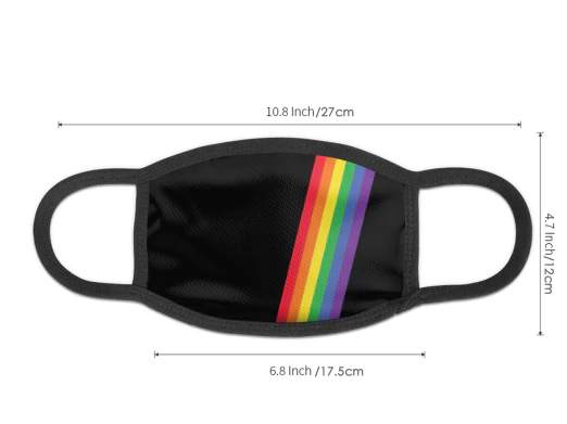 Black Rainbow Disposable Face Mask - Pack of 20