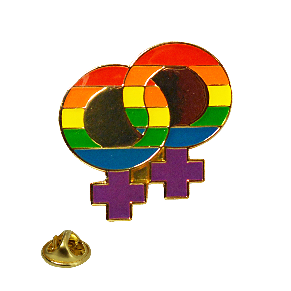 Prideoutlet Lapel Pins Rainbow Pride Double Female Lapel Pin