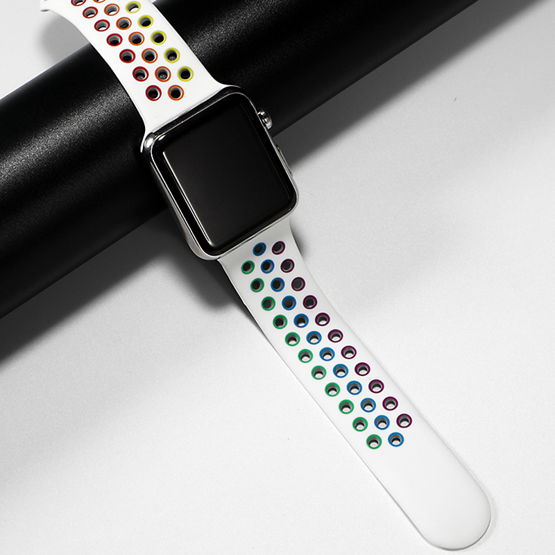 PrideOutlet > Jewelry > Apple Watch Band - LGBT Rainbow Design Silicone ...