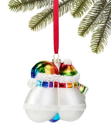 Holiday Lane Love is Love Rainbow Snowman Couple Ornament