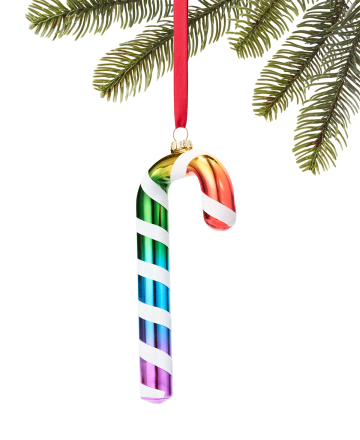 Holiday Lane  Love Is Love Rainbow Candy Cane Ornament