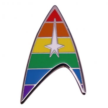 PrideOutlet > Lapel Pins > Star Trek Insignia 'Rainbow Delta' Enamel Pin